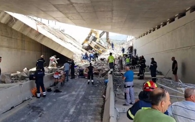 Τι απαντά η κατασκευαστική Άβαξ για την κατάρρευση της γέφυρας στην Πάτρα