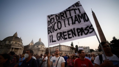 Διαδηλώσεις κατά της υποχρεωτικότητας των εμβολιασμών στην Ιταλία