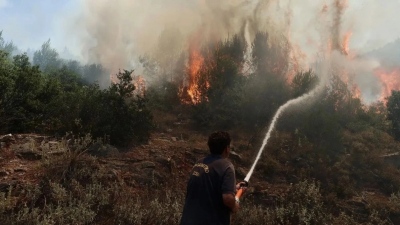 Αλβανία: Ανεξέλεγκτη μαίνεται πυρκαγιά στο Αργυρόκαστρο