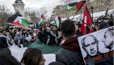 Κατά της επίσκεψης του Ισραηλινού πρωθυπουργού στο Παρίσι διαδήλωσαν χιλιάδες Γάλλοι