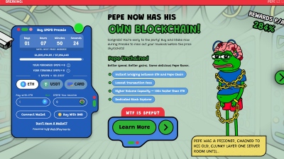 Το Pepe Unchained φτάνει τα 6,8 εκατομμύρια στην προπώληση εν μέσω πτώσης των Meme Coins