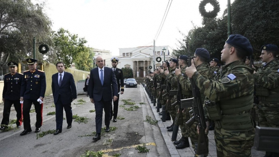 Στη Χίο ο Δένδιας: Η Ελλάδα έχει την εθνική ισχύ και βούληση εφαρμογής των συμφωνιών που υπέγραψε