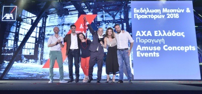 Χρυσή και αργυρή η ΑΧΑ στα Event Awards για την εκδήλωση «ΑΧΑ, Νέα Εμπειρία»