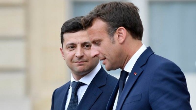 Επικοινωνία Zelensky με Macron πριν την συνάντηση στην αμερικανική αεροπορική βάση Ramstein στη Γερμανία 6/9/2024