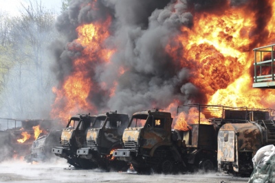 Ουκρανία: Μεγάλη φωτιά ξέσπασε στο εργοστάσιο χάλυβα ArcelorMittal στο Krivoy Rog