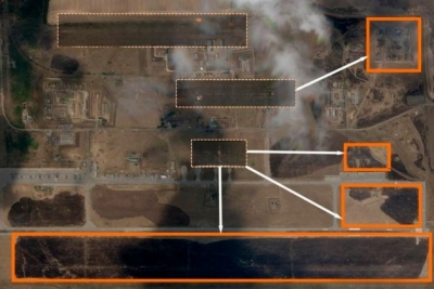 Δορυφορικές εικόνες αποκαλύπτουν το μέγεθος της ολέθριας επίθεσης των Ρώσων στο αεροδρόμιο του Morozovsk