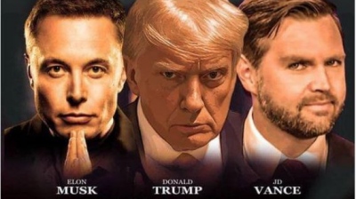 To τέλος της woke παράνοιας σε μια αφίσα των Musk, Trump, Vance με τίτλο «Καμία πατρίδα για τους woke»