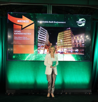 Environmental Awards: Βράβευση της VITAEL για το ξενοδοχείο Moxy Athens City