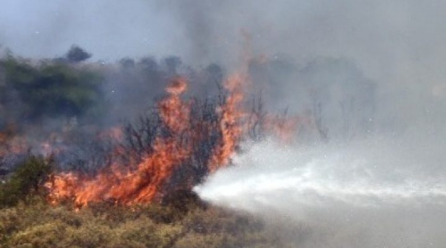 Υπό μερικό έλεγχο η φωτιά σε χαμηλή βλάστηση κοντά στο Κάστρο Λακωνίας