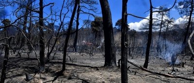 Βιβλική καταστροφή από τη μεγάλη πυρκαγιά στην Κορινθία